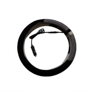 Auto Sport 7.4V12V Suede Elektrische Heizung Lenkrad Abdeckung Durchmesser 38cm PU Leder